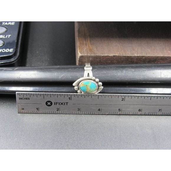 Size 5 Sterling Silver Bell Trading Company Turquoise Stone Band Ring - Picture 5 of 6